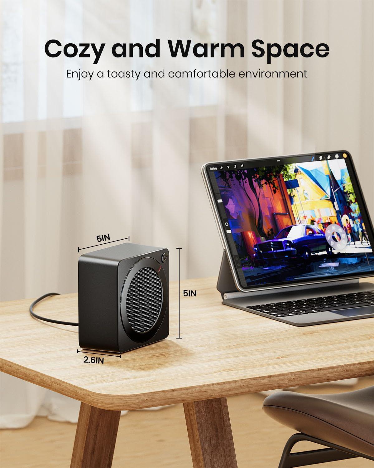 image:imageGaiatop Mini Space Heater Lightweight PTC Ceramic Fast Heating 500W Energy Efficient for Indoor Use Overheating amp 45 TipOver Protection Portable Desk Electric Heaters for Office Home PinkBlack