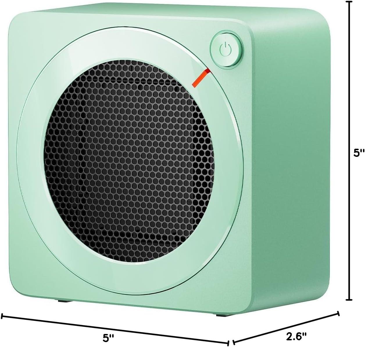 image:imageGaiatop Mini Space Heater Lightweight PTC Ceramic Fast Heating 500W Energy Efficient for Indoor Use Overheating amp 45 TipOver Protection Portable Desk Electric Heaters for Office Home PinkGreen