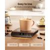 image:imageGaiatop Coffee Mug Warmer 3 Temperature Settings 210H Auto Shut Off and Warm Strip Indicator Lights 50W Smart Cup Warmers Fast Heating Plate for Tea Milk Cocoa Candle Stocking Stuffers WoodWood