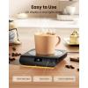 image:imageGaiatop Coffee Mug Warmer 3 Temperature Settings 210H Auto Shut Off and Warm Strip Indicator Lights 50W Smart Cup Warmers Fast Heating Plate for Tea Milk Cocoa Candle Stocking Stuffers WoodBlack