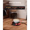 image:imageGaiatop Coffee Mug Warmer for Desk 3 Temp Settings 29Hrs Timer 3 Colorful Romantic Atmosphere Light Modes Stocking Stuffers Beverage Heating Plate with Digital Display for Candle Tea Milk WoodBlack