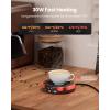 image:imageGaiatop Coffee Mug Warmer for Desk 3 Temp Settings 29Hrs Timer 3 Colorful Romantic Atmosphere Light Modes Stocking Stuffers Beverage Heating Plate with Digital Display for Candle Tea Milk WoodWood