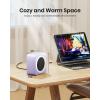 image:imageGaiatop Mini Space Heater Lightweight PTC Ceramic Fast Heating 500W Energy Efficient for Indoor Use Overheating amp 45 TipOver Protection Portable Desk Electric Heaters for Office Home PinkPurple