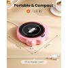 image:imageGaiatop Mug Warmer 50W Cute Cat Paw Cup Warmers 3 Temp Settings 210H Auto Shut Off Coffee Accessories Keep Beverage Hot for Desk and Home Heated Plate Stocking Stuffers for Tea Candle BlackPink