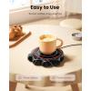 image:imageGaiatop Mug Warmer 50W Cute Cat Paw Cup Warmers 3 Temp Settings 210H Auto Shut Off Coffee Accessories Keep Beverage Hot for Desk and Home Heated Plate Stocking Stuffers for Tea Candle BlackBlack