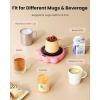image:imageGaiatop Mug Warmer 50W Cute Cat Paw Cup Warmers 3 Temp Settings 210H Auto Shut Off Coffee Accessories Keep Beverage Hot for Desk and Home Heated Plate Stocking Stuffers for Tea Candle BlackPink