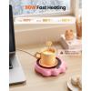 image:imageGaiatop Mug Warmer 50W Cute Cat Paw Cup Warmers 3 Temp Settings 210H Auto Shut Off Coffee Accessories Keep Beverage Hot for Desk and Home Heated Plate Stocking Stuffers for Tea Candle BlackPink