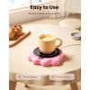 image:imageGaiatop Mug Warmer 50W Cute Cat Paw Cup Warmers 3 Temp Settings 210H Auto Shut Off Coffee Accessories Keep Beverage Hot for Desk and Home Heated Plate Stocking Stuffers for Tea Candle BlackPink