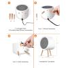 image:imageGaiatop Portable Space Heater for Indoor Use 1000W600W Small Electric Desk Heater for Bedroom or Office 2s PTC Ceramic Heating Overheat amp TipOver Protection Cute Gifts for Women Men WhiteWhite