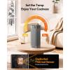 image:imageGaiatop Space Heaters for Indoor Use Portable Electric Heater with Thermostat 1500W PTC Ceramic Room Heater with Remote 5 Modes 60 Oscillating 12H Timer Fast Heating Bedroom Office Bathroom HomeSilver