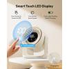 image:imageGaiatop Desk Fan with Touch Control 4000mAh Battery 5 Speeds Ultra Quiet Bedroom Fan with LED Display 90 Tilt 77 Inch USBC Rechargeable Desktop Fan for Dorm Office Room Home Office BlackWhite Beige