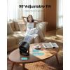 image:imageGaiatop Desk Fan with Touch Control 4000mAh Battery 5 Speeds Ultra Quiet Bedroom Fan with LED Display 90 Tilt 77 Inch USBC Rechargeable Desktop Fan for Dorm Office Room Home Office BlackBlack Purple