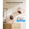 image:imageGaiatop Desk Fan with Touch Control 4000mAh Battery 5 Speeds Ultra Quiet Bedroom Fan with LED Display 90 Tilt 77 Inch USBC Rechargeable Desktop Fan for Dorm Office Room Home Office BlackPink