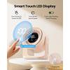 image:imageGaiatop Desk Fan with Touch Control 4000mAh Battery 5 Speeds Ultra Quiet Bedroom Fan with LED Display 90 Tilt 77 Inch USBC Rechargeable Desktop Fan for Dorm Office Room Home Office BlackPink