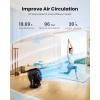 image:imageGaiatop Desk Fan with Touch Control 4000mAh Battery 5 Speeds Ultra Quiet Bedroom Fan with LED Display 90 Tilt 77 Inch USBC Rechargeable Desktop Fan for Dorm Office Room Home Office BlackBlack Purple
