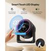 image:imageGaiatop Desk Fan with Touch Control 4000mAh Battery 5 Speeds Ultra Quiet Bedroom Fan with LED Display 90 Tilt 77 Inch USBC Rechargeable Desktop Fan for Dorm Office Room Home Office BlackBlack Purple