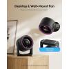 image:imageGaiatop Desk Fan with Touch Control 4000mAh Battery 5 Speeds Ultra Quiet Bedroom Fan with LED Display 90 Tilt 77 Inch USBC Rechargeable Desktop Fan for Dorm Office Room Home Office BlackBlack Purple