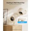 image:imageGaiatop Desk Fan with Touch Control 4000mAh Battery 5 Speeds Ultra Quiet Bedroom Fan with LED Display 90 Tilt 77 Inch USBC Rechargeable Desktop Fan for Dorm Office Room Home Office BlackWhite Beige