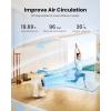 image:imageGaiatop Desk Fan with Touch Control 4000mAh Battery 5 Speeds Ultra Quiet Bedroom Fan with LED Display 90 Tilt 77 Inch USBC Rechargeable Desktop Fan for Dorm Office Room Home Office BlackWhite Beige