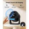 image:imageGaiatop Desk Fan with Touch Control 4000mAh Battery 5 Speeds Ultra Quiet Bedroom Fan with LED Display 90 Tilt 77 Inch USBC Rechargeable Desktop Fan for Dorm Office Room Home Office BlackBlack