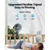 image:imageGaiatop Mini Portable Stroller Fan Battery Operated Small Clip on Detachable 3 Speed Rechargeable 360 Rotate Flexible Tripod Better Cooling for Car Seat Crib Treadmill Travel Blueblack