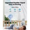 image:imageGaiatop Mini Portable Stroller Fan Battery Operated Small Clip on Detachable 3 Speed Rechargeable 360 Rotate Flexible Tripod Better Cooling for Car Seat Crib Treadmill Travel Blueblue