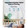 image:imageGaiatop Mini Portable Stroller Fan Battery Operated Small Clip on Detachable 3 Speed Rechargeable 360 Rotate Flexible Tripod Better Cooling for Car Seat Crib Treadmill Travel Bluegreen