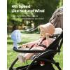 image:imageGaiatop Oscillating Baby Stroller Fan with LED Night Light 4 Speeds Cooling Rechargeable 360 Rotate Clip On Battery Operated Small Portable Fans for Car Seat Crib Treadmill TravelBlue