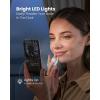 image:imageGaiatop Portable Handheld Fan 3 Speed LED Makeup Mirror with Light Folding Stand for Desktop Rechargeable Mini Personal Fans Small Travel Essentials Gifts for Women GirlsPurple