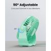 image:imageGaiatop USB Desk Fan 3 Speeds Strong Airflow 55 Inch Portable 90 Rotate Quiet Cooling Small Personal Table Fans for Bedroom Home Office Travel BlackGreen