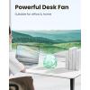 image:imageGaiatop USB Desk Fan 3 Speeds Strong Airflow 55 Inch Portable 90 Rotate Quiet Cooling Small Personal Table Fans for Bedroom Home Office Travel BlackGreen