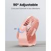image:imageGaiatop USB Desk Fan 3 Speeds Strong Airflow 55 Inch Portable 90 Rotate Quiet Cooling Small Personal Table Fans for Bedroom Home Office Travel BlackPink