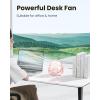 image:imageGaiatop USB Desk Fan 3 Speeds Strong Airflow 55 Inch Portable 90 Rotate Quiet Cooling Small Personal Table Fans for Bedroom Home Office Travel BlackPink