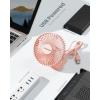 image:imageGaiatop USB Desk Fan 3 Speeds Strong Airflow 55 Inch Portable 90 Rotate Quiet Cooling Small Personal Table Fans for Bedroom Home Office Travel BlackPink