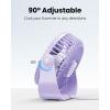 image:imageGaiatop USB Desk Fan 3 Speeds Strong Airflow 55 Inch Portable 90 Rotate Quiet Cooling Small Personal Table Fans for Bedroom Home Office Travel BlackPurple