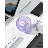 image:imageGaiatop USB Desk Fan 3 Speeds Strong Airflow 55 Inch Portable 90 Rotate Quiet Cooling Small Personal Table Fans for Bedroom Home Office Travel BlackPurple