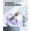 image:imageGaiatop USB Desk Fan 3 Speeds Strong Airflow 55 Inch Portable 90 Rotate Quiet Cooling Small Personal Table Fans for Bedroom Home Office Travel BlackPurple