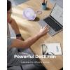 image:imageGaiatop USB Desk Fan 3 Speeds Strong Airflow 55 Inch Portable 90 Rotate Quiet Cooling Small Personal Table Fans for Bedroom Home Office Travel BlackPurple