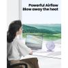 image:imageGaiatop USB Desk Fan 55 Inch Small Quiet Powerful 3 Speeds 90 Rotate Personal Mini Portable Desktop Table Fans Cooling for Home Office Car Travel Indoor Outdoor BluePurple