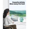 image:imageGaiatop USB Desk Fan 55 Inch Small Quiet Powerful 3 Speeds 90 Rotate Personal Mini Portable Desktop Table Fans Cooling for Home Office Car Travel Indoor Outdoor BlueGreen