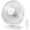 image:imageGaiatop USB Desk Fan 55 Inch Small Quiet Powerful 3 Speeds 90 Rotate Personal Mini Portable Desktop Table Fans Cooling for Home Office Car Travel Indoor Outdoor BlueWhite