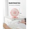 image:imageGaiatop USB Desk Fan 55 Inch Small Quiet Powerful 3 Speeds 90 Rotate Personal Mini Portable Desktop Table Fans Cooling for Home Office Car Travel Indoor Outdoor BluePink