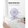 image:imageGaiatop USB Desk Fan 55 Inch Small Quiet Powerful 3 Speeds 90 Rotate Personal Mini Portable Desktop Table Fans Cooling for Home Office Car Travel Indoor Outdoor BluePurple