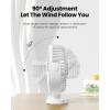 image:imageGaiatop USB Desk Fan 55 Inch Small Quiet Powerful 3 Speeds 90 Rotate Personal Mini Portable Desktop Table Fans Cooling for Home Office Car Travel Indoor Outdoor BlueWhite