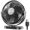 image:imageGaiatop USB Desk Fan 55 Inch Small Quiet Powerful 3 Speeds 90 Rotate Personal Mini Portable Desktop Table Fans Cooling for Home Office Car Travel Indoor Outdoor BlueBlack