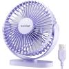 image:imageGaiatop USB Desk Fan 55 Inch Small Quiet Powerful 3 Speeds 90 Rotate Personal Mini Portable Desktop Table Fans Cooling for Home Office Car Travel Indoor Outdoor BluePurple