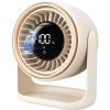 image:imageGaiatop Desk Fan with Touch Control 4000mAh Battery 5 Speeds Ultra Quiet Bedroom Fan with LED Display 90 Tilt 77 Inch USBC Rechargeable Desktop Fan for Dorm Office Room Home Office BlackWhite Beige