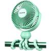 image:imageGaiatop Mini Portable Stroller Fan Battery Operated Small Clip on Detachable 3 Speed Rechargeable 360 Rotate Flexible Tripod Better Cooling for Car Seat Crib Treadmill Travel Bluegreen