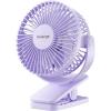 image:imageGaiatop Portable Clip on Fan Battery Operated Small Powerful 3 Speed Quiet 360 Rotate USB Rechargeable Mini Personal Cooling Fan for Desk Table Home Office Stroller Camping Women Gifts Black Bluelight purple