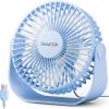 image:imageGaiatop USB Desk Fan 3 Speeds Strong Airflow 55 Inch Portable 90 Rotate Quiet Cooling Small Personal Table Fans for Bedroom Home Office Travel BlackBlue